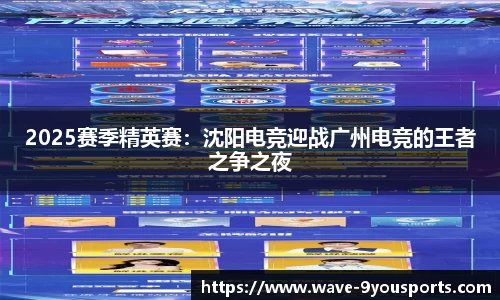 2025赛季精英赛：沈阳电竞迎战广州电竞的王者之争之夜